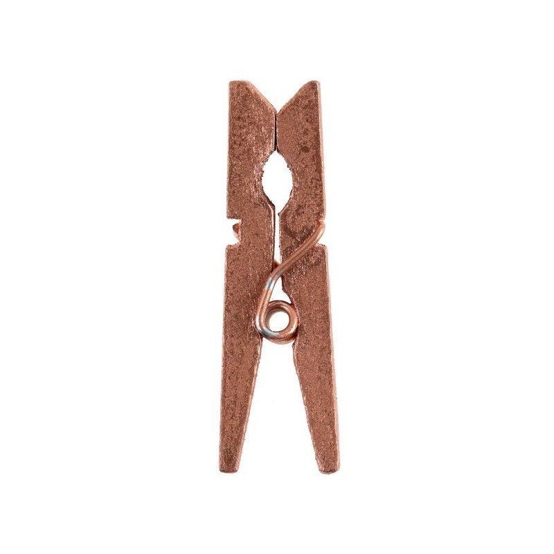 12 pinces bois or, dimensions 3.5 cm