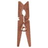 12 roségoldene Holzzangen, Maße 3,5 cm