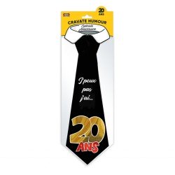 Cravatta "20ans" nera