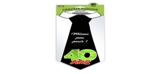 Cravatta "40 ans" nera