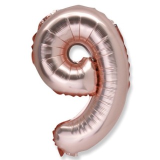 1 Ballon mit Metall-Aspekt, Nummer 9