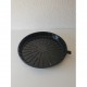 5 runde Schalen in schwarzem Haustier 285 (337) x H 20 mm mit transparenter Kuppelabdeckung, 285 (326) x H 40 mm