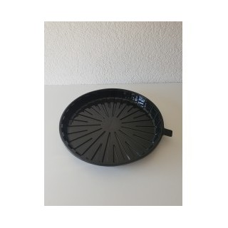 5 plats en pet noir 460 x 305 x 18 mm avec couvercle dôme transparent, 460 x 305 x 70mm
