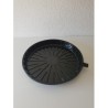5 piatti rotondi in pet nero 285 (337) x H 20mm con copertura a cupola trasparente, 285 (326) x H40mm