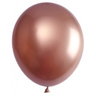6 Ballons métallisés Ø 30cm, latex, Rose gold