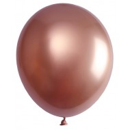 6 palloncini metallizati Ø 30cm, lattice rosa antico