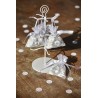 Portant arbre, métal, blanc ,sachet de 1 pièce