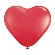 8 ballons coeur, rouge, diamètre 25cm