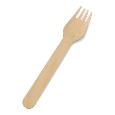 100 forchette in legno, 16 cm