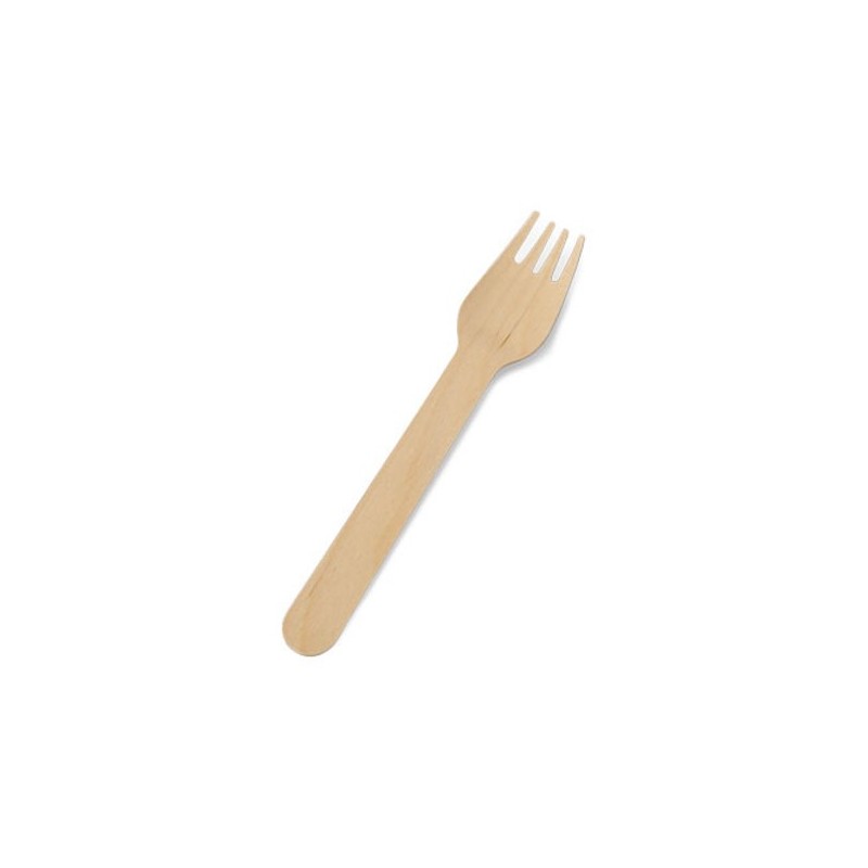 100 forchette in legno, 16 cm
