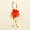 Décor fleur serviette, 6 pièces, orange