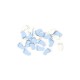 Confettis de table en bois "Pied de bébé" bleu et blanc 