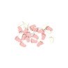 Confettis de table en bois  "Pied de bébé" rose et blanc 