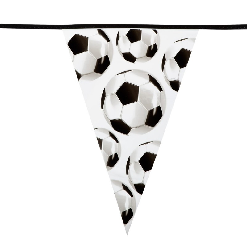 Girlande 15 PE Wimpel 30 x 20 cm Fußball 6 m