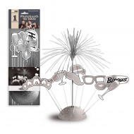Kit PhotoBooth de table festif, argent, 8pces