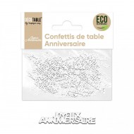 Weiß Konfetti "Joyeux Anniversaire" Umweltfreundliches Papier