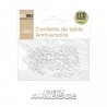 Coriandoli bianchi "Joyeux Anniversaire"( Buon compleanno) Carta ecologica