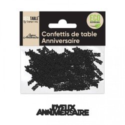 Schwarz Konfetti "Happy Birthday" Umweltfreundliches Papier