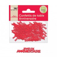 Coriandoli rossi "Joyeux Anniversaire" Carta ecologica