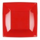 8 Assiettes plate, 23 x 23 cm, rouge