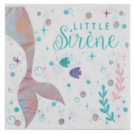 20 tovaglioli Sirena, 16,5 x 16,5 cm, 3 veli