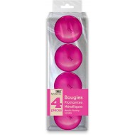 4 schwebende Metallkerzen, Fuchsia 1,5 x 4,5 cm