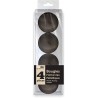 4 candele metalliche galleggianti, nere 1,5 x 4,5 cm