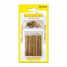10 candele glitter con supporto, oro