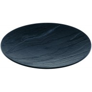 Assiette Piedra noir , ronde, D130 mm