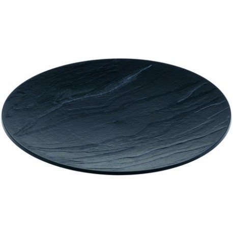Teller Piedra rund, schwarz, D130 mm