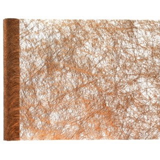Chemin de table fanon métallisé,  cuivre, 30 cm x 5 mètres