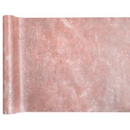 Runner metallico Fanon, rosa antico, 30 cm x 5 m