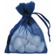 10 sacchetti di organza, 7,5 x 10 cm, blu navy