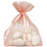 10 sacchetti di organza, 7,5 x 10 cm, corallo