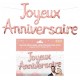 Metallballon "Joyeux Anniversaire", Roségold