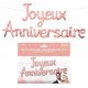 Metallballon "Joyeux Anniversaire", Roségold