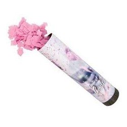 Cannone per coriandoli per nascita, con carta rosa