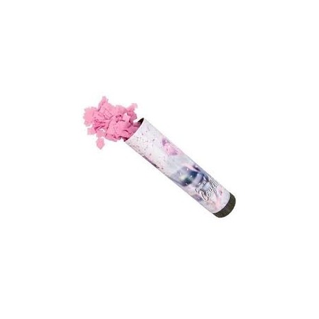 Cannone per coriandoli per nascita, con carta rosa