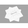 20 tovaglioli per la comunione, 33 cm x 33 cm cm, 3 veli, stampa argento metallizzata