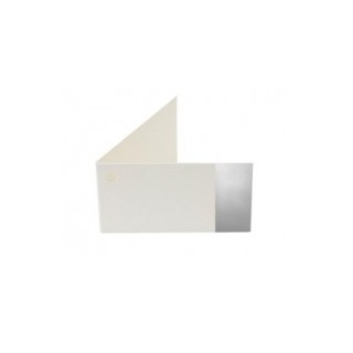 6 Etiquettes, marque-place uni bord métallisé argent