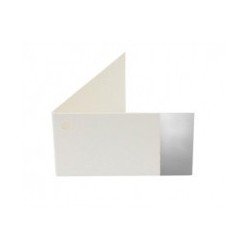 6 Etiketten, Platzkarten mit silbernem Metallrand