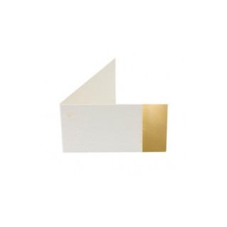 6 Etiquettes, marque-place uni bord métallisé or