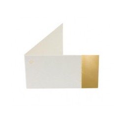 6 Etichette, semplici segnaposto con bordo metallico  oro