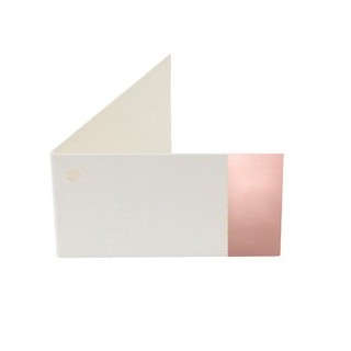 6 Etiquettes, marque-place uni bord métallisé rosa gold