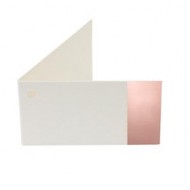 6 Etichette, semplici segnaposto con bordo metallico oro rosa