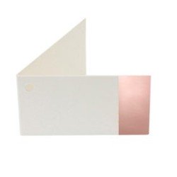 6 Etichette, semplici segnaposto con bordo metallico  oro rosa