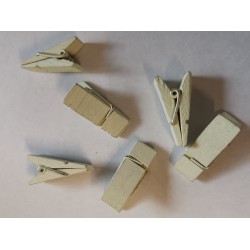 12 Pyramidenzangen, Elfenbein, 3,5 x 1,2 cm