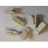12 Pyramidenzangen, Elfenbein, 3,5 x 1,2 cm