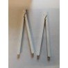 4 pinces bois, dimension 15 cm, blanc