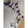 Girlande, Schaum mit kleine Blume, 1.25 m , Violett